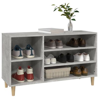 vidaXL Shoe Cabinet Concrete Grey 102x36x60 cm Engineered Wood