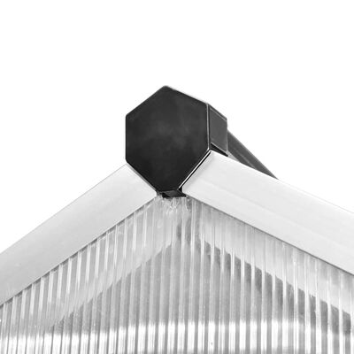 vidaXL Reinforced Aluminium Greenhouse with Base Frame 7.55 m²