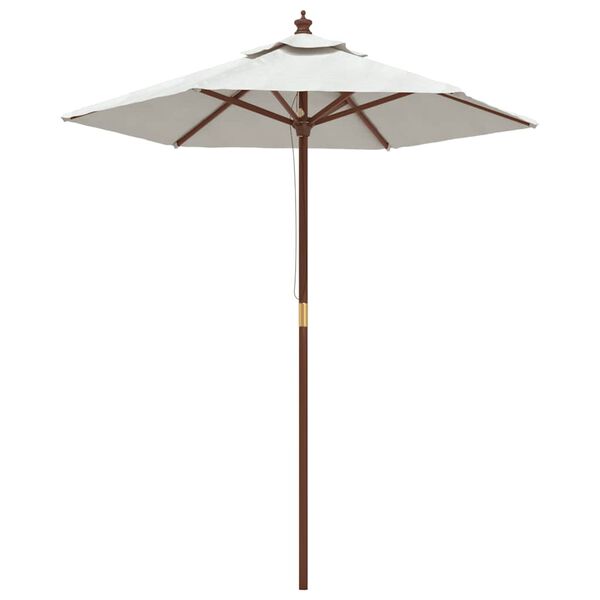 vidaXL Garden Parasol with Wooden Pole Sand 196x231 cm