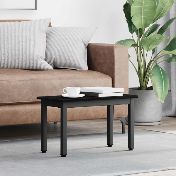 vidaXL Coffee Table Black Oak 60 x 30 x 36 cm Engineered Wood