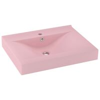 vidaXL Luxury Basin with Faucet Hole Matt Pink 60x46 cm Ceramic