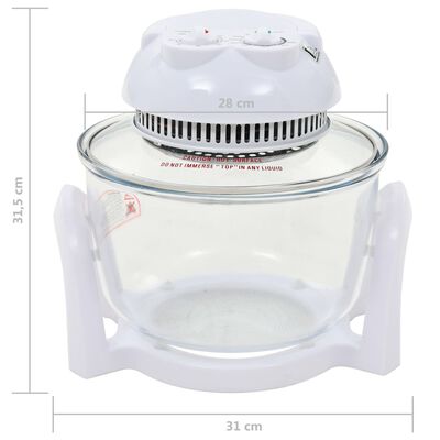 vidaXL Halogen Convection Oven with Extension Ring 800 W 10 L