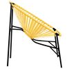 vidaXL Garden Egg Chair Black and Yellow Poly Rattan