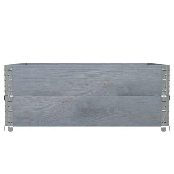 vidaXL Garden Planter Grey 100x100 cm Solid Wood Pine