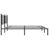 vidaXL Metal Bed Frame without Mattress with Headboard Black 183x213cm