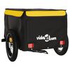 vidaXL Bike Trailer Black and Yellow 30 kg Iron