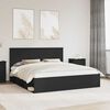 vidaXL Bed Frame with Headboard Black 180 x 200 cm Solid Pine Wood