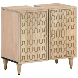 vidaXL Bathroom Sink Cabinet 62x33x58 cm Solid Wood Mango