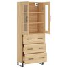 vidaXL Highboard Sonoma Oak 69.5x34x180 cm Engineered Wood