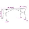 vidaXL Dining Table Legs Y-Frame 160x80x73 cm Steel