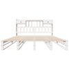 vidaXL Bookcase Bed without Mattress White 180x200 cm Super King Solid Wood Pine