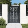 vidaXL Garden Gate Anthracite 100x150 cm Steel Bamboo Design