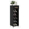 vidaXL Shoe Cabinet Black 30x35x105 cm Engineered Wood