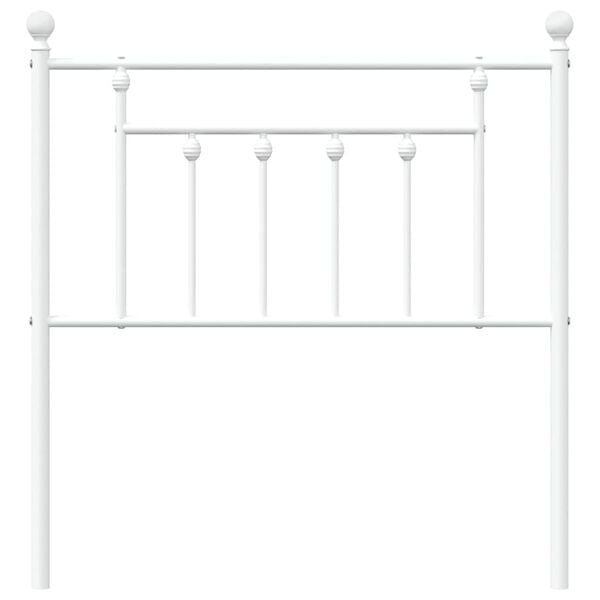 vidaXL Metal Replace Headboard White 80 cm