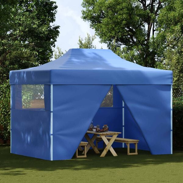 vidaXL Party Tent Folding Blue 280 x410 x 315 cm Oxford Fabric
