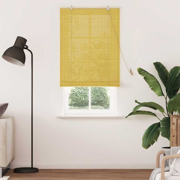vidaXL Window Blinds & Shades Other Manual Yellow Bamboo