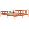vidaXL Bed Frame without Mattress Wax Brown 180x200 cm Super King Solid Wood Pine