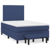 vidaXL Box Spring Bed with Mattress Blue 120x200 cm Fabric