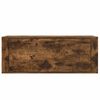vidaXL Wall Shoe Cabinet Smoked Oak 100x35x38 cm Engineered Wood
