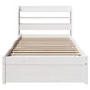 vidaXL Bed Frame with Headboard without Mattress White 90x190 cm Single