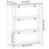 vidaXL Shoe Cabinet Corona White 99 x 32 x 122 cm Solid Pine Wood