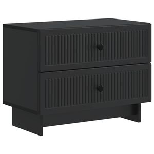 vidaXL Bedside Cabinet Black 62 x 34.5 x 47.5 cm Engineered Wood