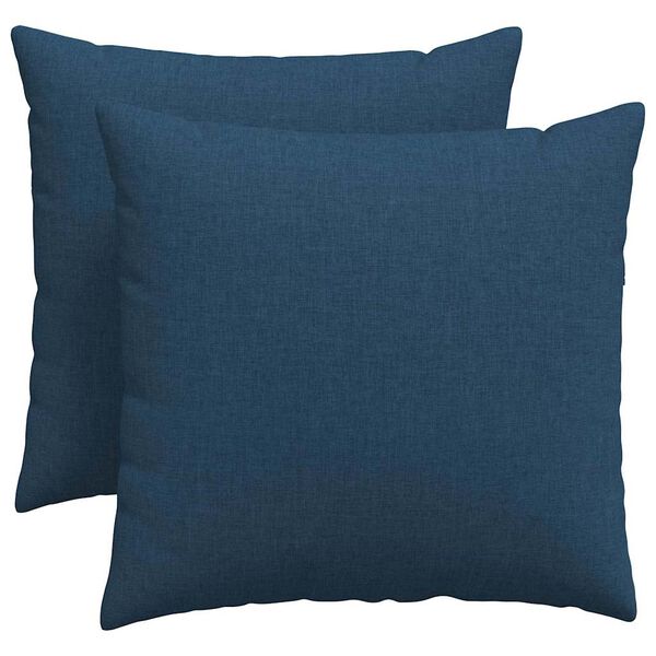 vidaXL Sofa Pillows 2 pcs Blue 50 x 50 cm Fabric