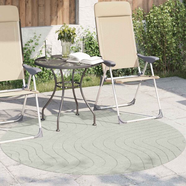 vidaXL Area Rugs Round PALMERAS Green &Oslash; 160 CM Polyester