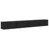vidaXL TV Cabinet Set 4 pcs Black Oak Engineered Wood