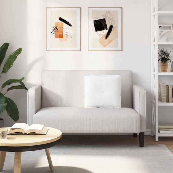 vidaXL Back Pillow White 50 x 19 x 45 cm Fabric