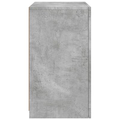 vidaXL Side Cabinets with LED Lights 2 pcs Concrete Grey Engineered Wood
