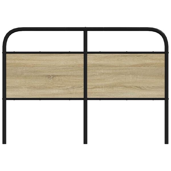 vidaXL Headboard Sonoma Oak 140 cm Steel and Engineered Wood