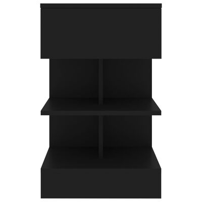 vidaXL Bedside Cabinets 2 pcs Black 40x35x65 cm