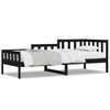 vidaXL Day Bed without Mattress Black 80x200 cm Solid Wood Pine