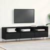 vidaXL TV Cabinet Black Oak 150 x 30 x 44.5 cm Engineered Wood