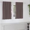 vidaXL Blackout Curtains with Rings 2 pcs Dark Brown 140 x 140 cm
