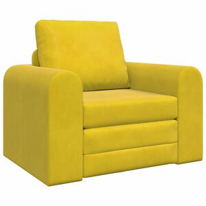 vidaXL Sofa Bed Yellow 98 x 71 x 83 cm Velvet