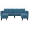 vidaXL Sofa Set Blue Velvet