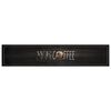 vidaXL Kitchen Rug Washable Coffee Text 60x300 cm Velvet