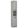 vidaXL Bathroom Cabinet | Grey Sonoma | Engineered Wood | Tall