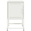 vidaXL Bedside Cabinet White 36x39x60.5 cm Steel