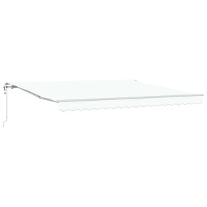 vidaXL Retractable Awning White 400 x 300 cm Fabric and Steel