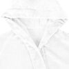 vidaXL Bathrobe Hoodie White L Flannel