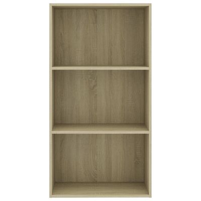 vidaXL 3-Tier Book Cabinet Sonoma Oak 60x30x114 cm Engineered Wood