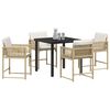 vidaXL Garden Dining Set 5 pcs Beige Poly Rattan