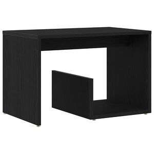 vidaXL Side Table Black Oak 59 x 36 x 38 cm Engineered Wood