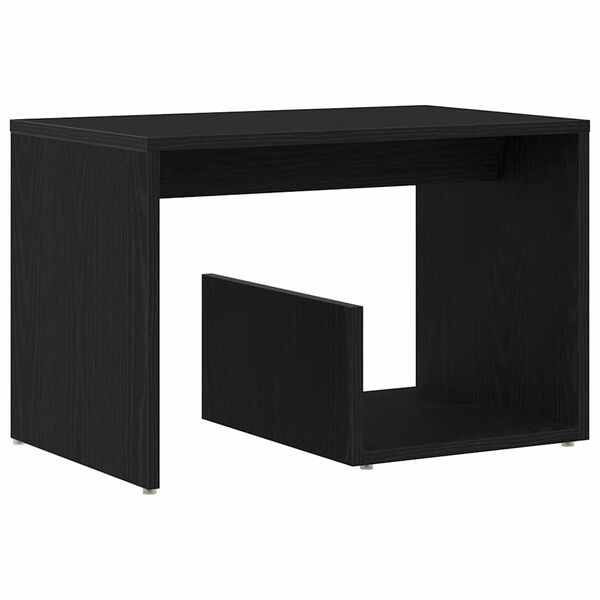 vidaXL Side Table Black Oak 59 x 36 x 38 cm Engineered Wood
