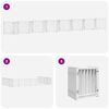 vidaXL Dog Gate with Door Foldable 15 Panels White 750 cm Poplar Wood