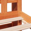 vidaXL Bookcase Bed without Mattress Wax Brown 150x200 cm King Size Solid Wood Pine