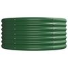 vidaXL Garden Raised Bed Galvanised Steel 440x80x36 cm Green